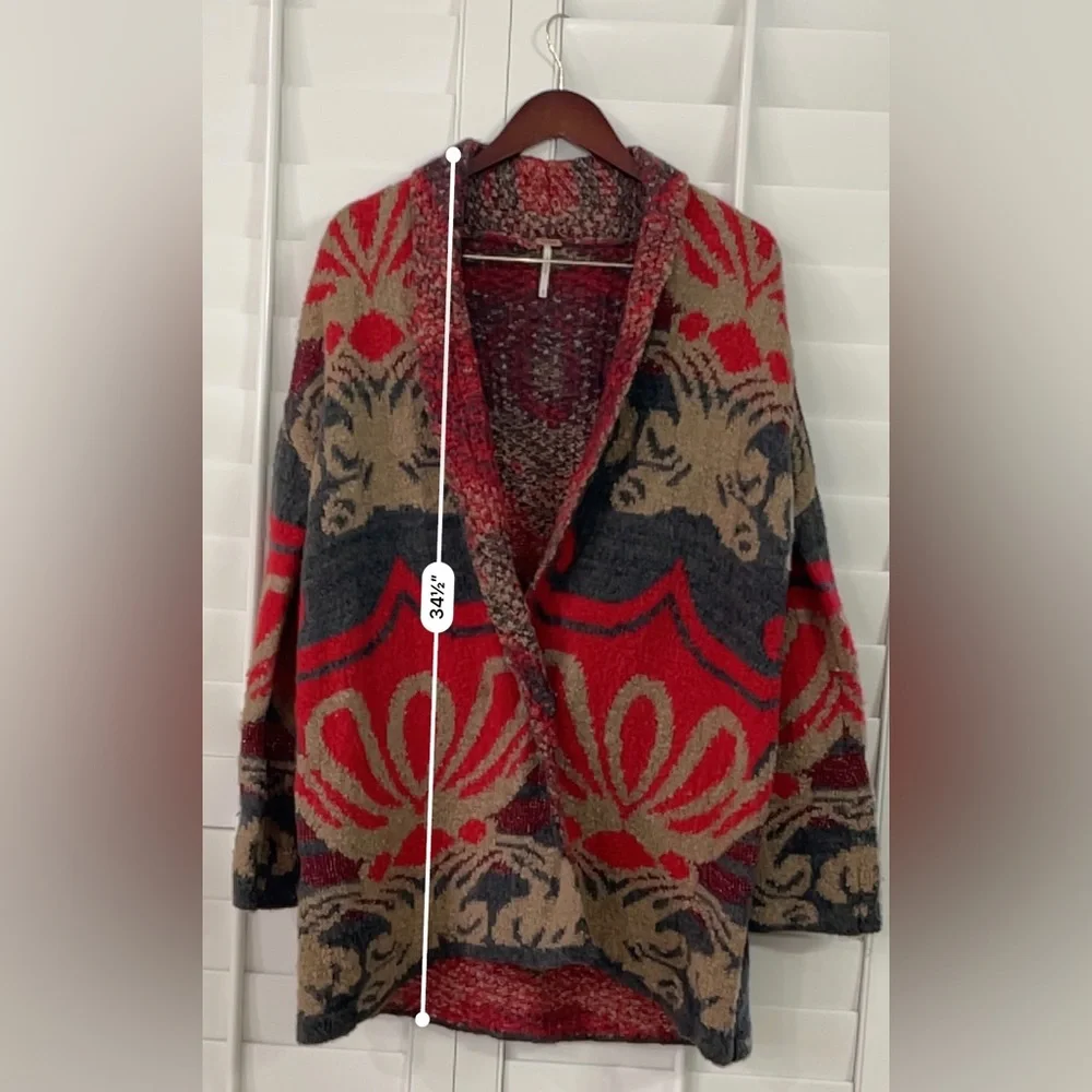 Free People Winters Day Bliss Wool Blend Oversized Cardigan - Picture 5 of 11